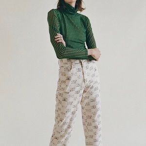 Rationalle mesh Rosa checkered top in green never worn or washed